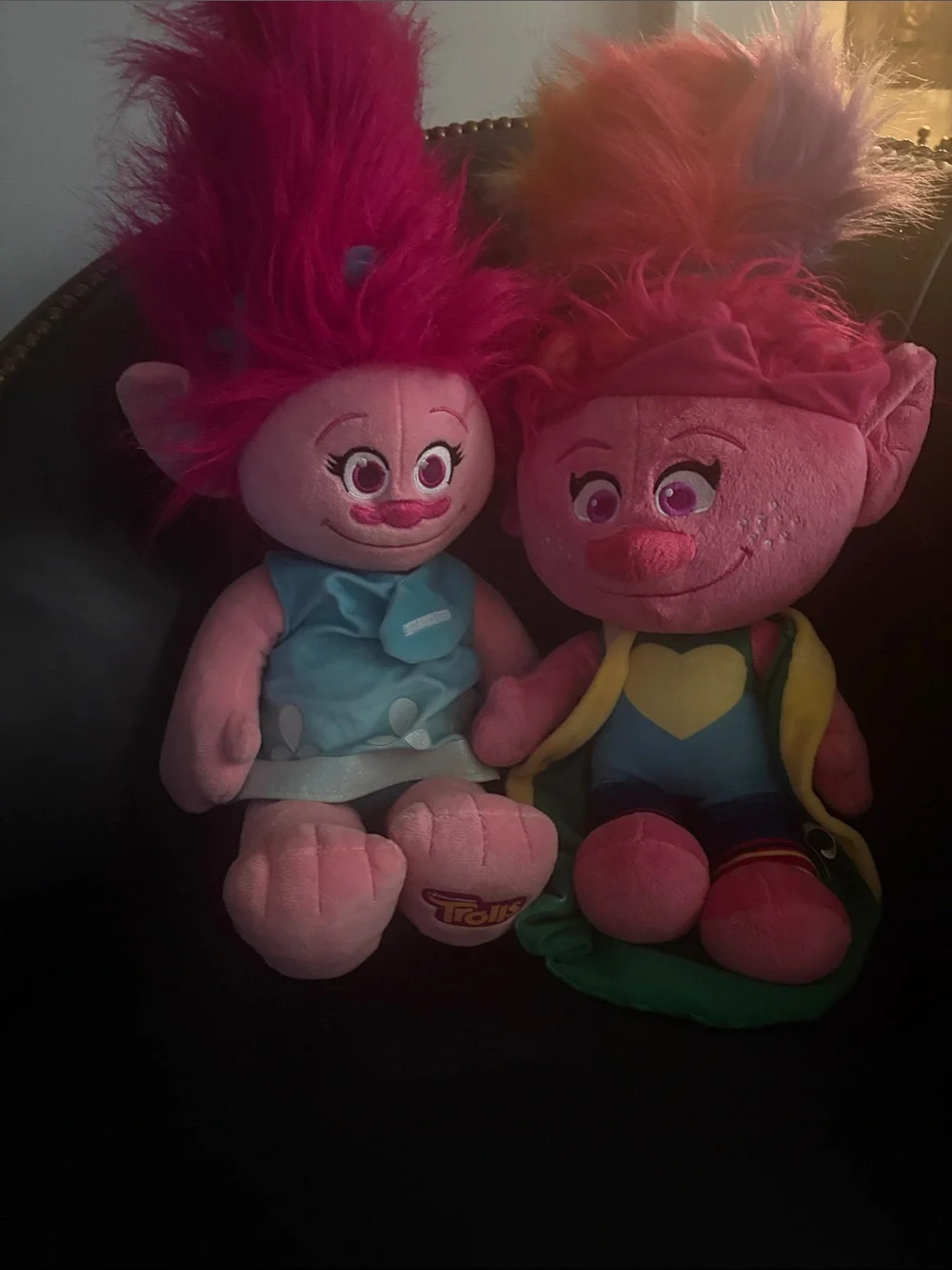 Trolls Pink Plush Duo with Bright Magenta & Multicolor Hair